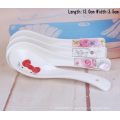 SP1532 Haonai white ceramic dpoons, ceramic measuring spoon, ceramic spoon with hole